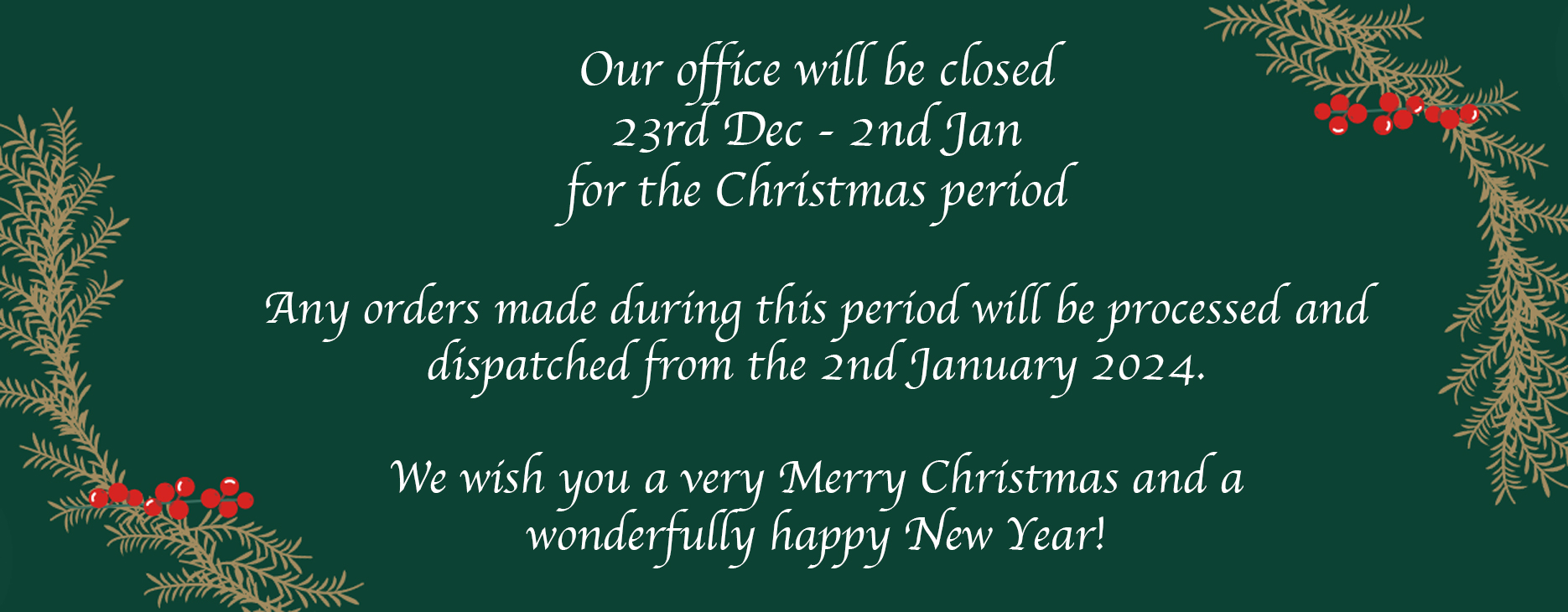 Retail Christmas closure dates